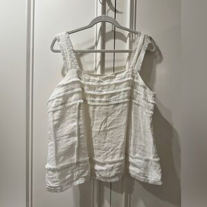 White J. Crew linen tank top